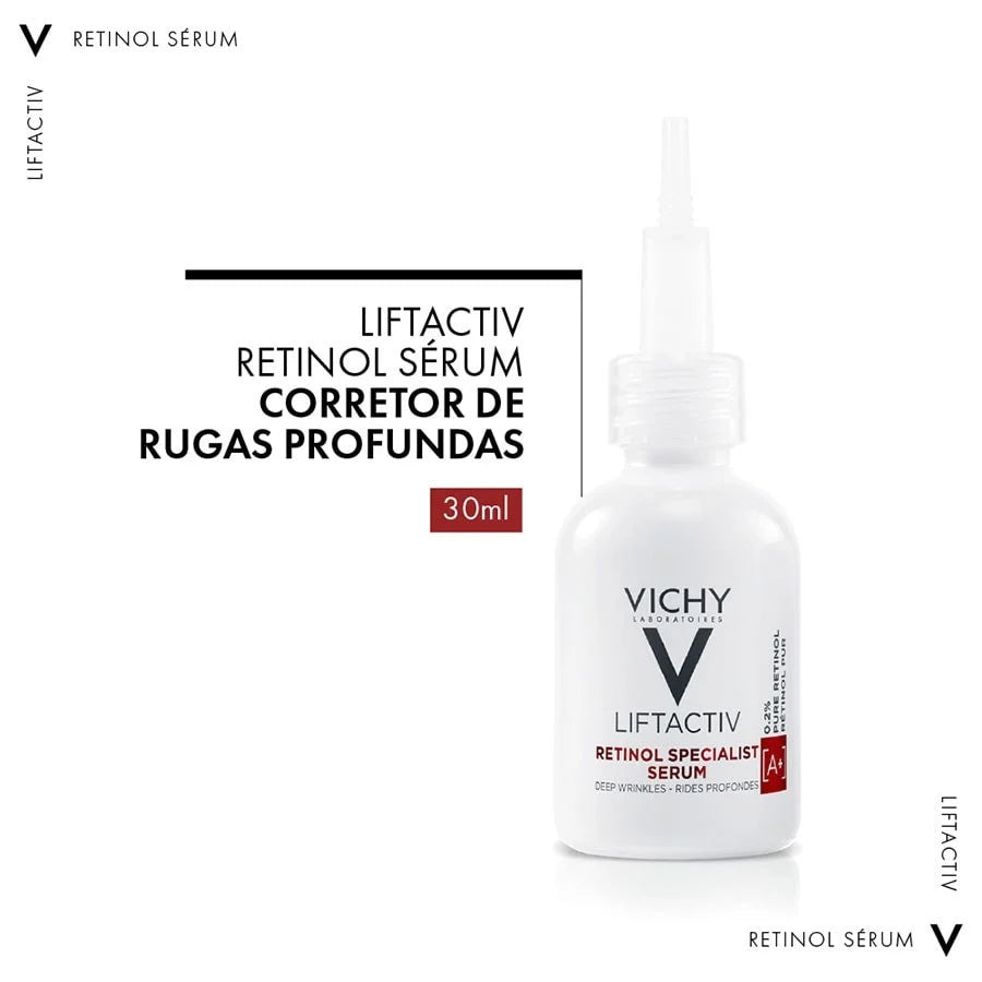 Sérum Facial Antirrugas Profundas com Retinol Puro Vichy Liftactiv 30ml